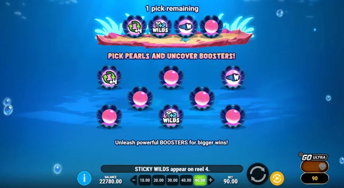 Manta Mayhem - การเลือกบูสเตอร์ก่อน Free Spins