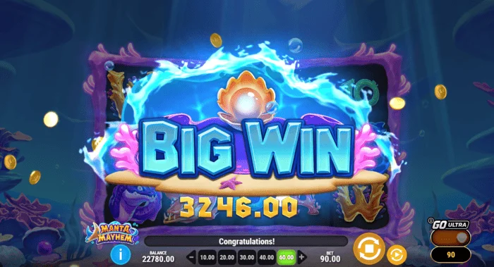 Manta Mayhem - การชนะรางวัลใหญ่ใน Free Spins ด้วยตัวคูณ x10